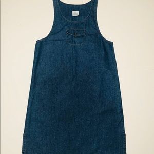 Style Studio Jumper Dress Blue Denim Side Slit